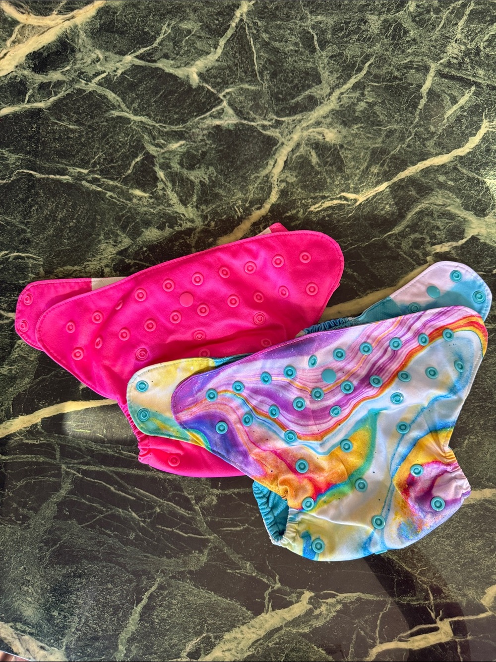 Kinder Cloth Adjustable Kids Reusable Diaper Cover — Pink & Rainbow